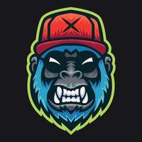 gorilla cartoon illustration vector