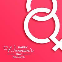 Happy Women's Day Greetings Concept Card. Social Media Feed Post and Poster Banner. International Event in 8th March vector