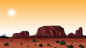 escena del paisaje del bosque del desierto vector