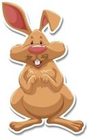 personaje de dibujos animados de conejo sobre fondo blanco vector