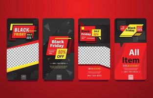 Black Friday Social Media Story Promotion vector