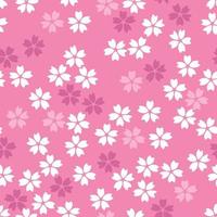 Patterns with scattered cherry blossoms vector