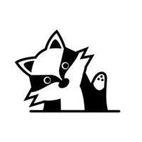 Cute Skunk Cartoon Illustration. Animal Wildlife Icon Vector Design Concept Isolated Vector. Flat Face Style