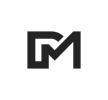 logotipo de dm. iniciales de la letra dm. monograma profesional de negocios