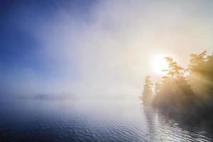 Calm Foggy Lake in the Morning photo
