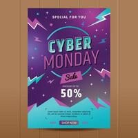 Poster Template of Cyber Monday vector