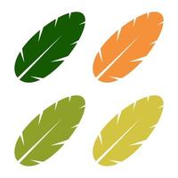 Leaf illustration collection flat design vector