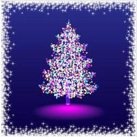 elegante silueta de un árbol de navidad vector