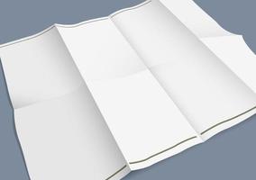 Empty folded paper booklet vector