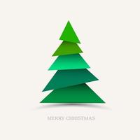 Paper christmas tree vector