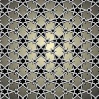 Metallic pattern on islamic motif vector