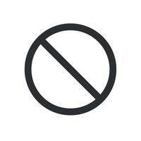 Forbidden vector icon. No sign icon vector. Prohibition signal. Stop warning isolated vector sign symbol. Free Vector