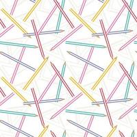 patrón escolar con lápices y reglas sobre fondo blanco. lápices de colores para la escuela sobre fondo blanco. para papel, textil, papel de envolver, embalaje. patrón de vector. vector