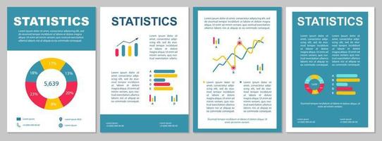 Statistics brochure template layout. Data analysis. Flyer, booklet, leaflet print design. Metrics and analytics. Financial statement. Vector page layouts for magazines, reports, advertising posters