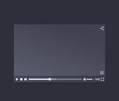 video player vector interface design