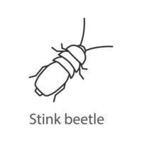 Stink beetle linear icon. Insect. Bug. Thin line illustration. Contour symbol. Vector isolated outline drawing