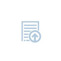 upload document, file icon on white vector
