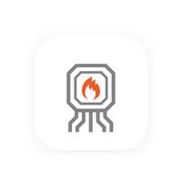 heating system icon vector