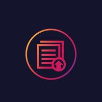 upload documents and files icon vector