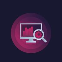 web analytics and seo analysis vector icon