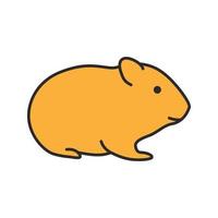 Hamster color icon. Rodent. Isolated vector illustration