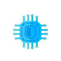 cryptography, cyber security icon on white vector