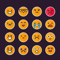 emoticonos, conjunto de emoji vector