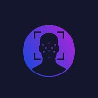 Face recognition, biometric facial scan vector