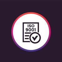 ISO 9001 vector icon