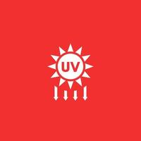 UV radiation, solar ultraviolet vector icon