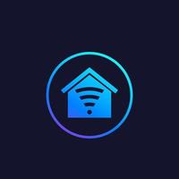 Smart house app vector logo