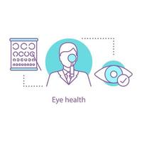 Ophthalmologist concept icon. Eye health. Ophthalmology idea thin line illustration. Vision check. Vector isolated outline drawing