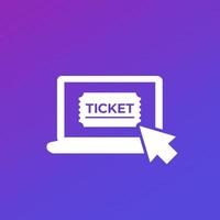 comprar boletos en línea icono para web vector