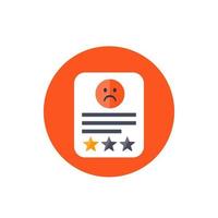bad review icon vector