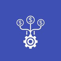 cash flow, funds, costs optimization vector icon