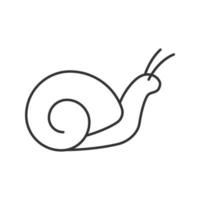 icono lineal de caracol. Ilustración de línea fina. camara lenta. babosa. símbolo de contorno. dibujo de contorno aislado vectorial vector