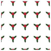 Mistletoe seamless pattern for Christmas. vector