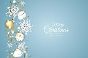 Merry Christmas sale banner template. Greeting card, banner, poster, header for website vector