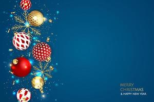 Merry Christmas sale banner template. Greeting card, banner, poster, header for website vector