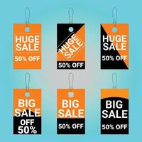 Flat design sales tag, Small boxing day sale badge vector