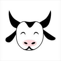 cabeza de toro, animal, icono vector