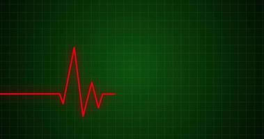 Heart monitor EKG electrocardiogram pulse seamless loop background. video