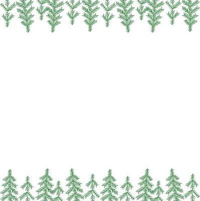 green christmas background with christmas trees and with place for text