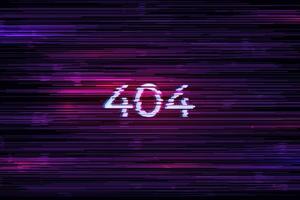 Fondo de error 404 con efecto de falla vector