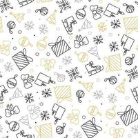 Hand draw Christmas seamles pattern vector