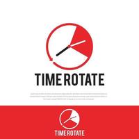 reloj, logotipo, vector, círculo, en sentido horario, arrow., negocio, y, technology., vector, logotipo, diseño, plantilla, elementos vector