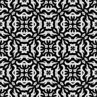 Black and white pattern ornament shape. Simple seamless abstract background vector