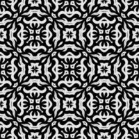 Black and white pattern ornament shape. Simple seamless abstract background vector