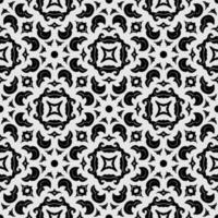Black and white pattern ornament shape. Simple seamless abstract background