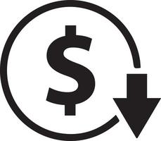 Cost reduction icon vector